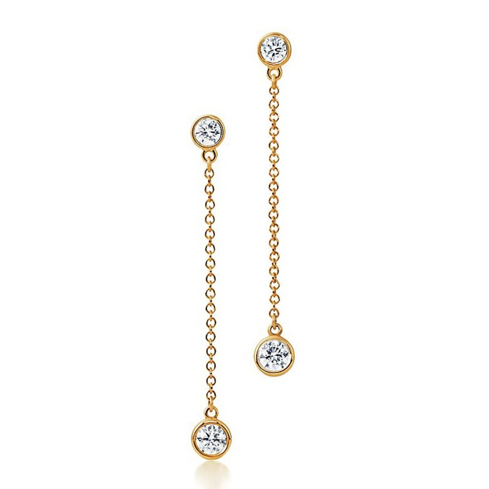 New!! TIFFANY Elsa Peretti Diamonds by the Yard® Drop Earrings